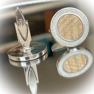 💕Check out these beautiful round textured Swank Cufflinks💕